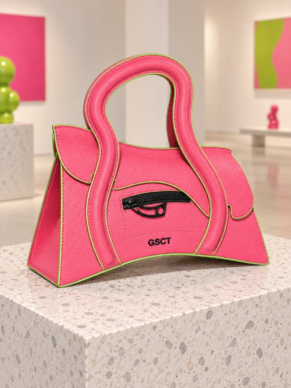 MSCHF GSCT Telephone Bag Juicy Fruit Pink Green Leather NWT Box
